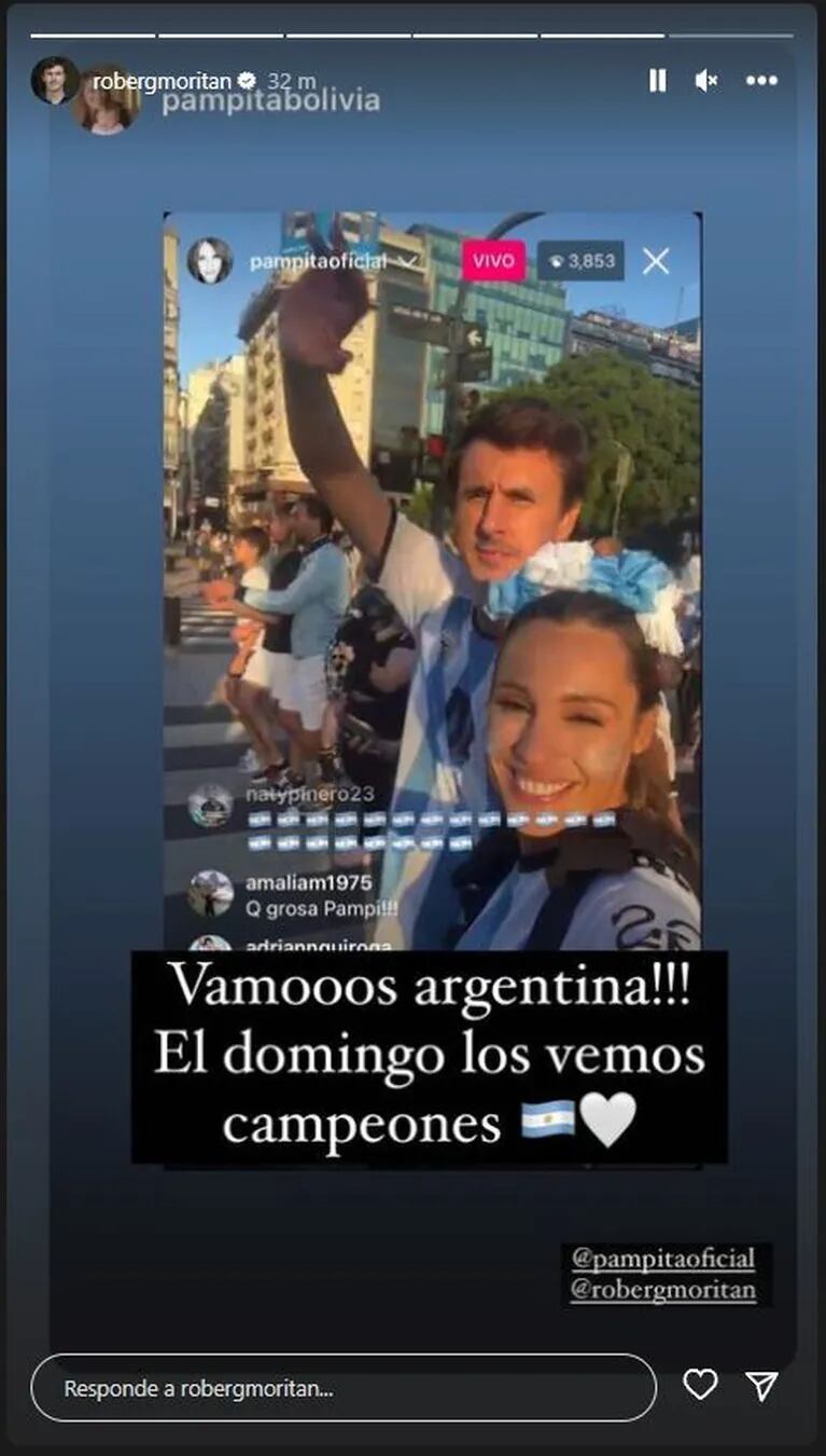 De Tinelli a Cinthia Fernández, Marco Antonio Solís y Alejandro Sanz: los famosos festejaron el triunfo de Argentina