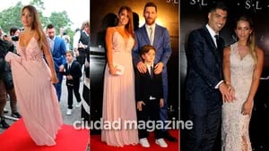 Antonela Roccuzzo y Leo Messi, elegantes en la renovación de votos matrimoniales de Luis Suárez y Sofía Balbi