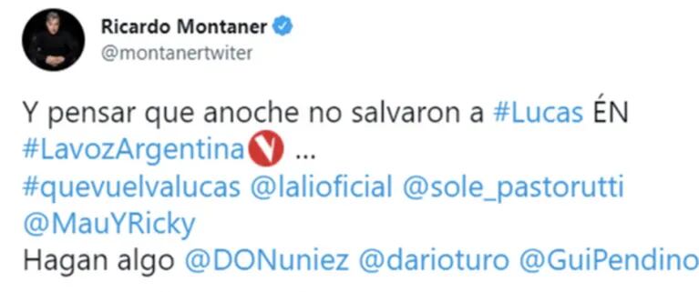 El sorpresivo pedido de Ricardo Montaner a Telefe por un participante de La Voz: "Que vuelva"