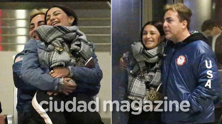 ¡Corazón inquieto! Cristian Castro, enamorado con su nueva novia ‘a upa’ en el aeropuerto de Los Ángeles. (Foto: Grosby Group)