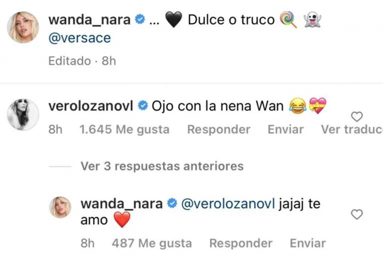 Wanda Nara reaccionó con picardía a un desopilante comentario de Verónica Lozano al ver su foto más sensual