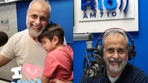La emoción de Jorge Rial por la visita de su nieto Francesco Benicio a la radio.