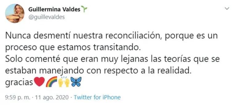 Guillermina Valdés confirmó su reconciliación con Marcelo Tinelli: "Es un proceso que estamos transitando"