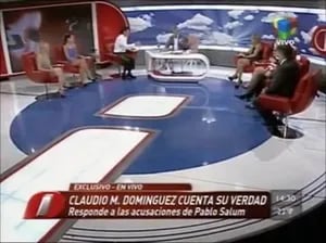Escandaloso cruce al aire entre Claudio María Domínguez y Marcela Tauro