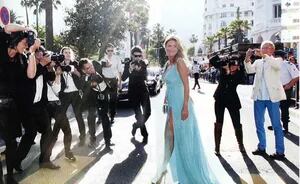 Flavia Palmiero y su novio, Luis Scalella, en el Festival de Cannes (Foto: ¡Hola! Argentina). 
