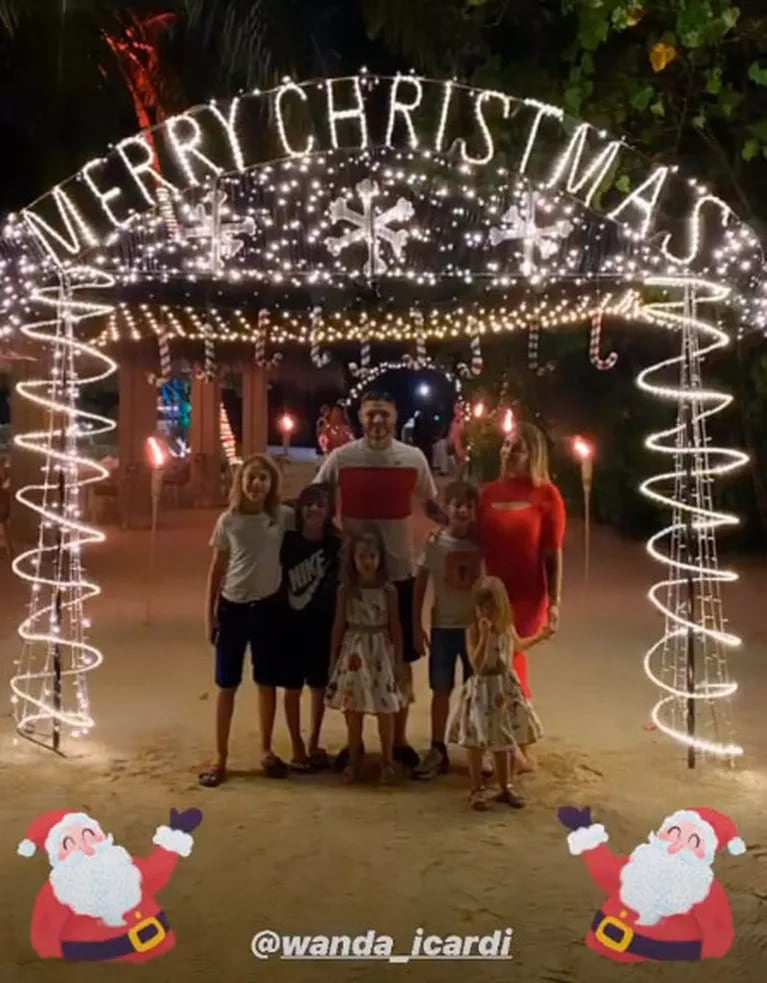 La paradisíaca y lujosa Navidad de Wanda Nara y Mauro Icardi en Maldivas: "Les deseamos amor a todos"