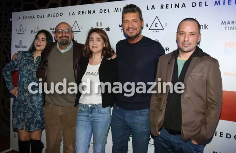 Marcelo Tinelli, Guillermina Valdés, Bertuccelli, Vicentico y más famosos, en la fiesta de fin de rodaje de La reina del miedo 
