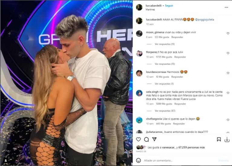 Lucca Bardelli confirmó el fin del noviazgo con Julieta Poggio: el triste mensaje en Instagram