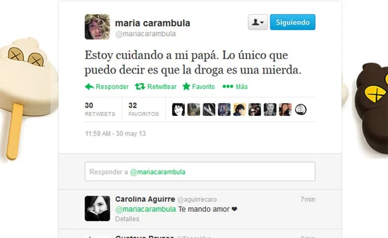 El tweet de María Carámbula.