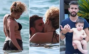 Las vacaciones de Shakira y Piqué con su hijo, Milan, en Hawaii (Fotos: Daily Mail y Twitter).