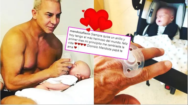 El dulce mensaje de Flavio Mendoza a su hijo, a un mes de su nacimiento (Fotos: Instagram)