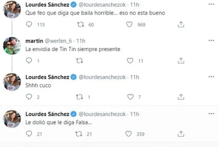 Lourdes Sánchez bancó a Charlotte Caniggia en su pelea con Pampita: "Qué feo que le diga que baila horrible"
