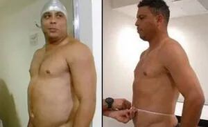 El antes y el después de Ronaldo, que bajó 17 kilos en 3 meses. (Foto: Clarin.com)