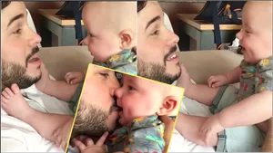 El tierno video de Nicolás Magaldi enseñándole a su bebé a decir "papá"