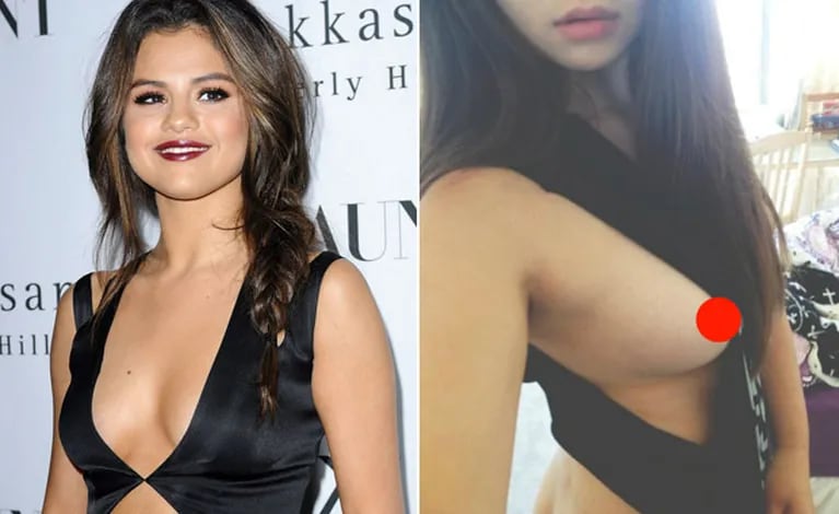 Izq: Selena Gomez, sexy en un evento. Der: una de las fotos filtradas. (Fotos: Web)