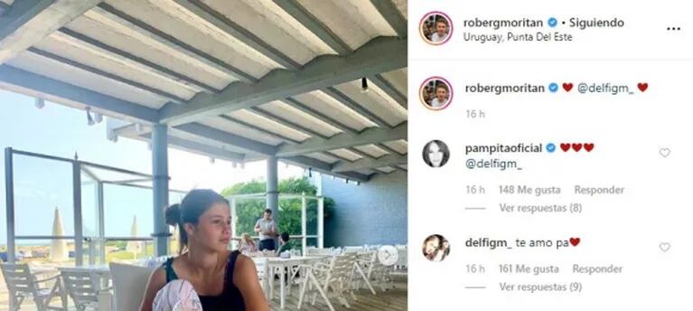 Roberto García Moritán compartió una foto de Delfina, su hija, y sorprendió por su parecido a Pampita
