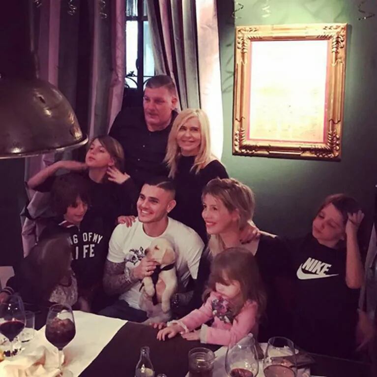 Las fotos del exclusivo festejo de cumpleaños de Mauro Icardi con Wanda Nara y su familia