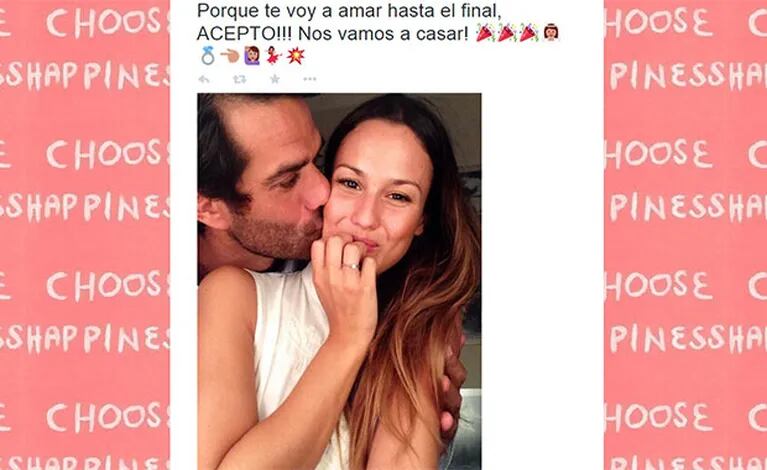 Luli Fernández y Cristian Cúneo Libarona se casan (Fotos: Twitter). 