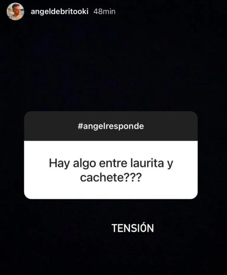 Sugerente respuesta de Ángel de Brito cuando le preguntaron si pasa algo entre Laurita Fernández y Cachete Sierra: "Tensión"
