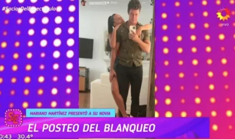 Mariano Martínez compartió una foto de alto voltaje con su nueva novia en la piscina