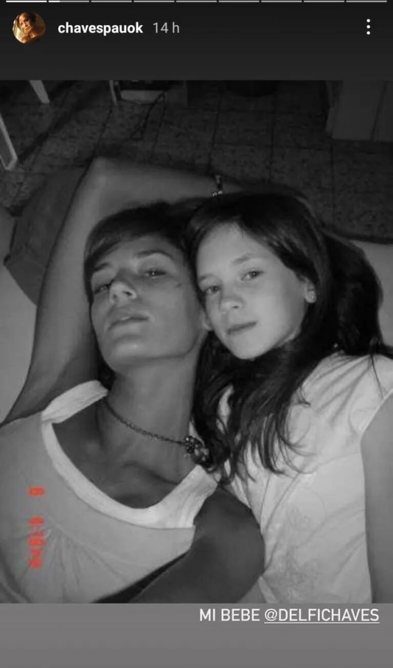 Paula Chaves sorprendió al compartir una foto retro con su hermana, Delfina: "Mi bebé"