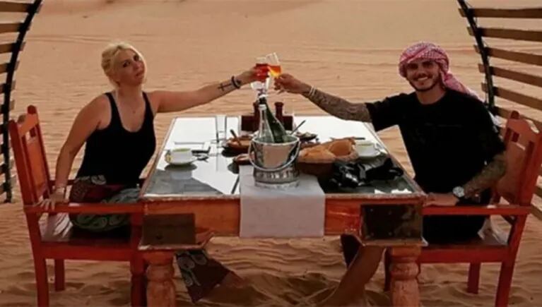 La cita romántica de Wanda Nara y Mauro Icardi en el desierto de Dubai
