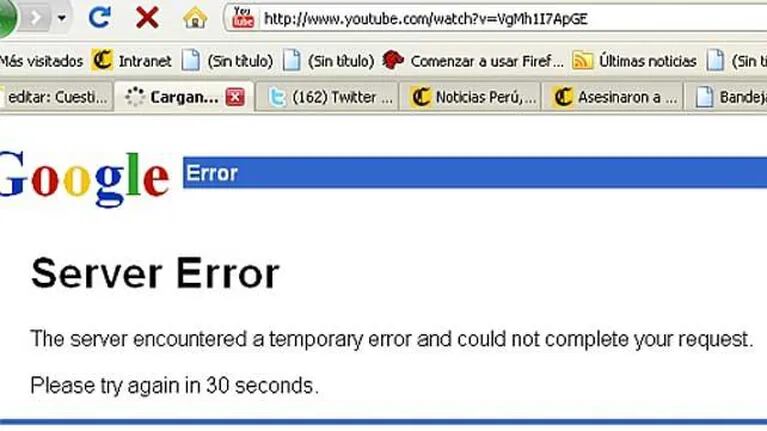 YouTube falló durante horas