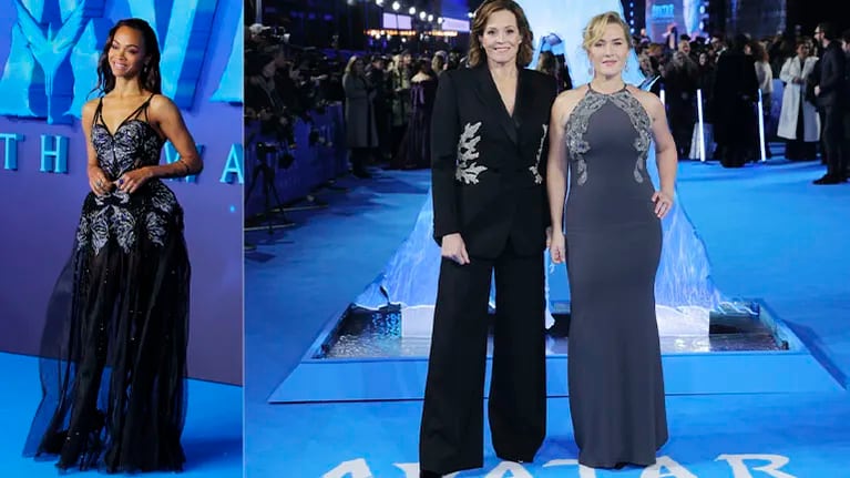 Zoe Saldaña, Sigourney Weaver, Kate Winslet y más estrellas en la premiere global de Avatar: El camino del agua