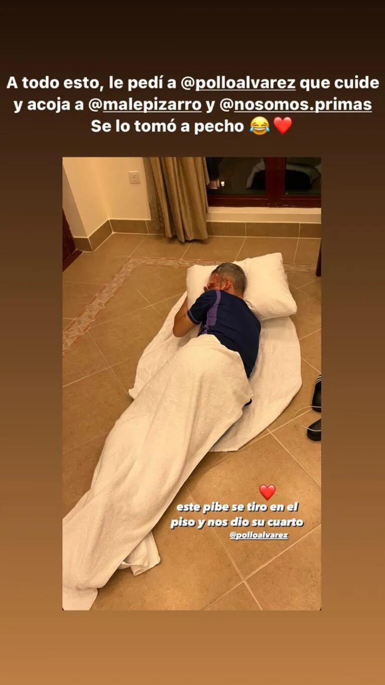 El Pollo Álvarez durmió en el piso tras el mal momento con la policía en el Mundial Qatar 2022