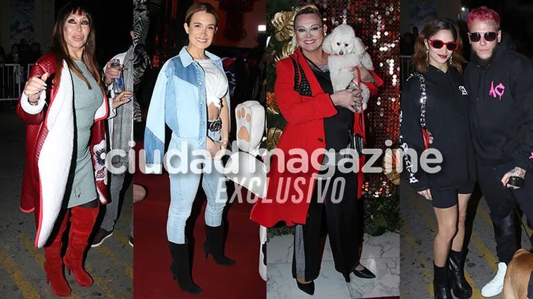 Moria Casán, Camila Homs, Carmen Barbieri, Alex Caniggia y Melody Luz en una noche de cine especial (Fotos: Movilpress).