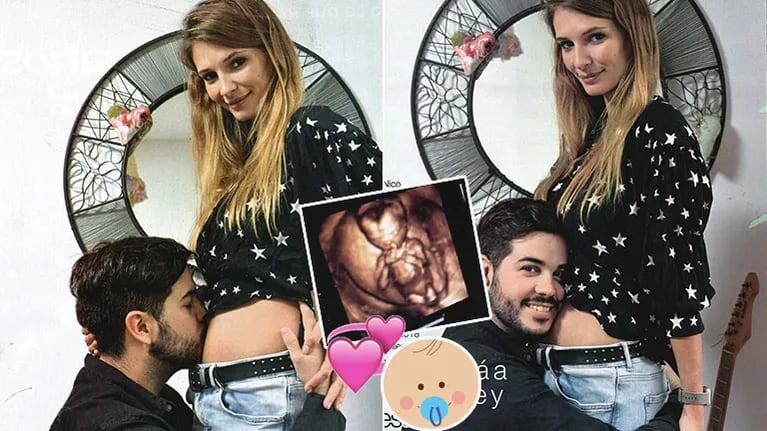 Nicolás Magaldi, producción súper tierna junto a su novia, embarazada de cuatro meses (Foto: revista Gente)