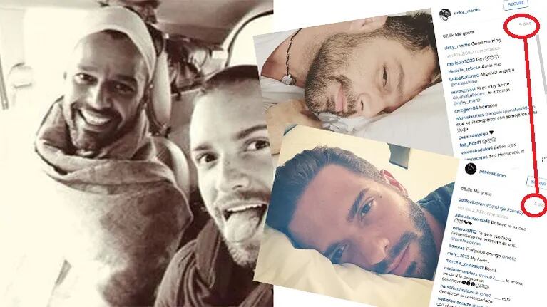 Ricky Martin y Pablo Alborán subieron idénticas fotos el mismo día y se generaron rumores. (Fotos: Instagram)