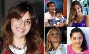 Gianinna, Diego, Dieguito, Dalma, Verónica Ojeda y Jana Maradona. (Fotos: archivo Web)
