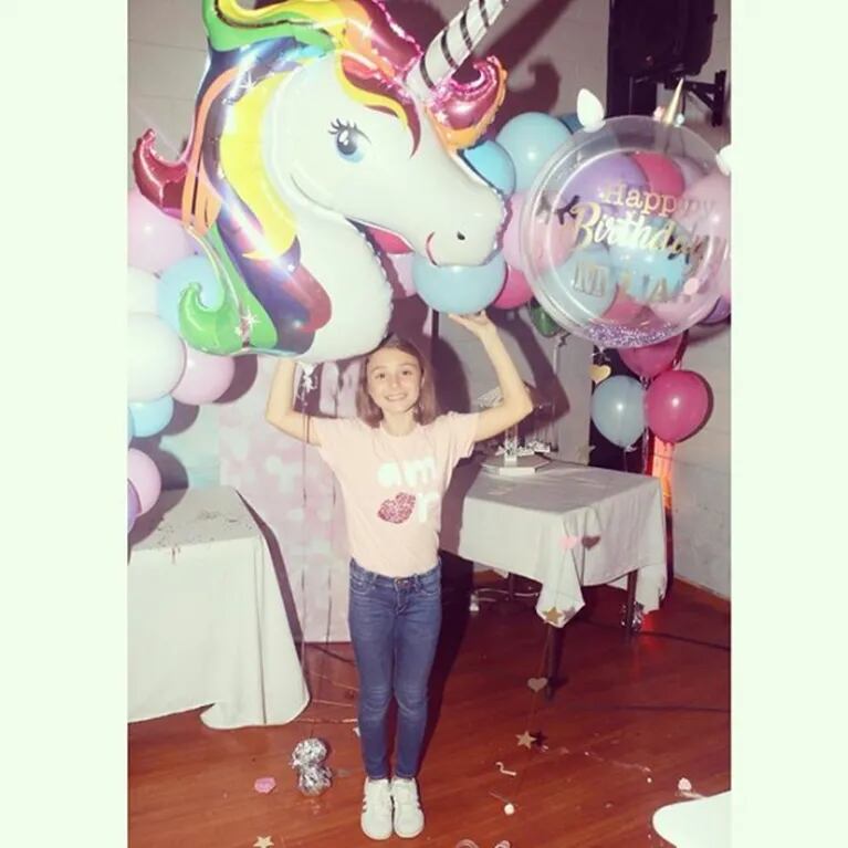Las fotos del cumpleaños de Mía, la hija de Marina Calabró