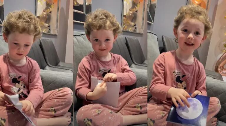 Esta niña, de 4 años, recibe una tarjeta de cumpleaños desde la luna de su padre fallecido hace 4 meses