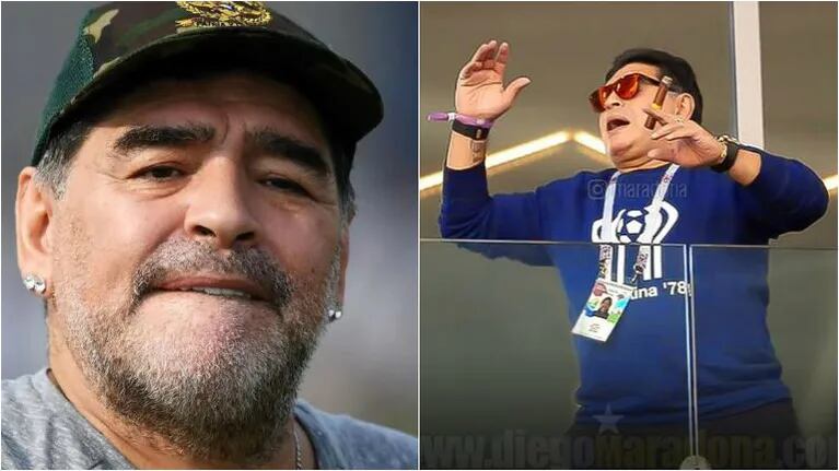 Maradona quebró una ley rusa y se tuvo que disculpar: No sabía que no se podía fumar en el estadio