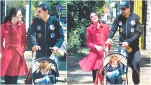 Julieta Zylberberg y Esteban Lamothe, juntos con su hijo de paseo tras los rumores de crisis (Fotos: revista Gente)