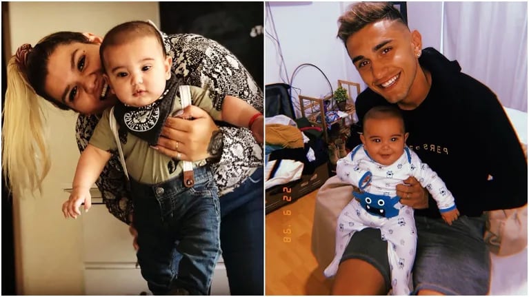 Los mensajes de amor de Morena Rial y Facundo Ambrosioni a su hijo por sus 6 meses (Fotos: Instagram)