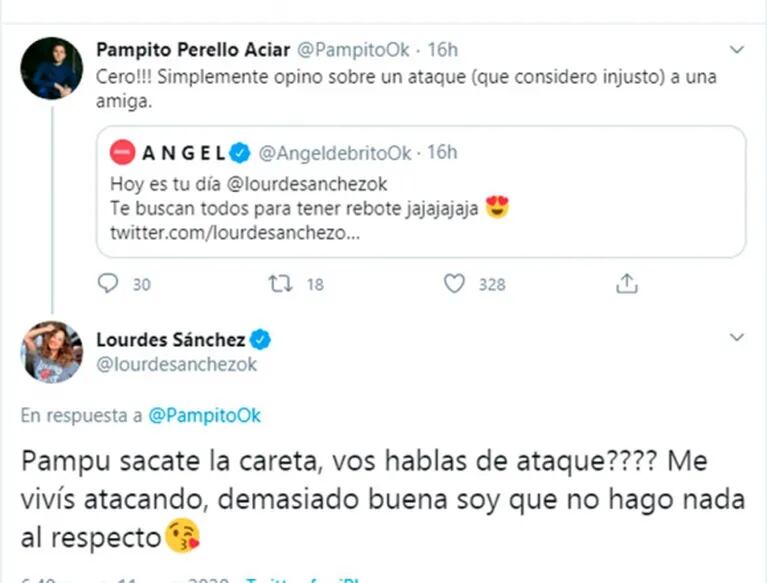 Picante cruce de Lourdes Sánchez con Pampito y fuerte acusación del periodista: "No entendí la amenaza"