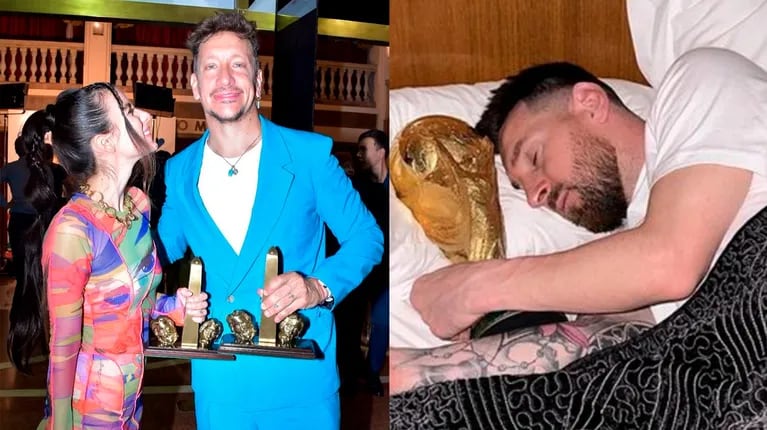 A lo Lionel Messi: la pícara foto de Nicolás Vásquez durmiendo con sus premios Ace.