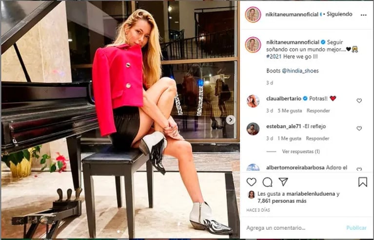 Ángel de Brito 'escrachó' otra vez a Nicole Neuman promocionando botas de cuero: "80 por ciento vegana"