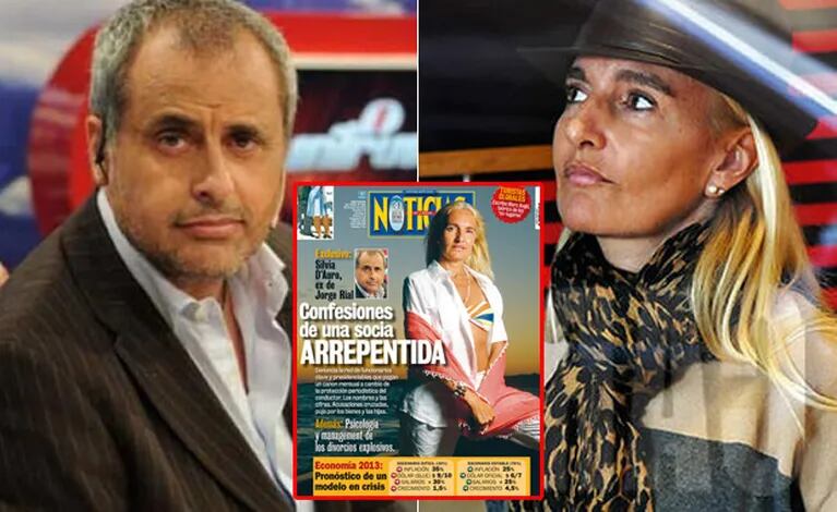Jorge Rial y Silvia D Auro, del amor al odio, sin tregua. (Fotos: Web, Caras y Noticias)