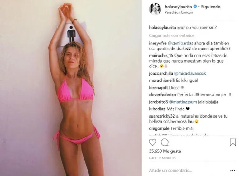 Laurita Fernández, fotos híper sexies en bikini… ¿y un mensaje de amor cifrado para Fede Bal?