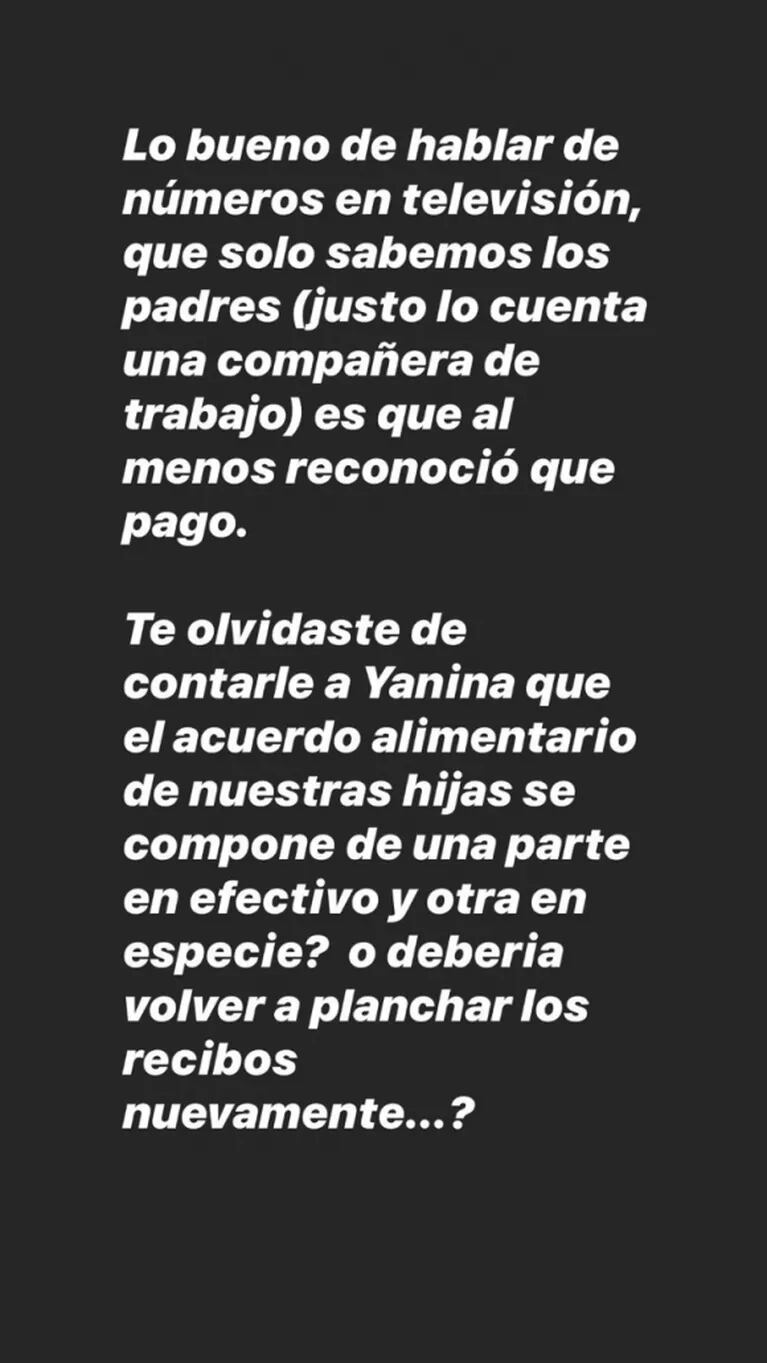 Furioso mensaje público de Matías Defederico a Cinthia Fernández, tras la filtración de su sueldo en TV