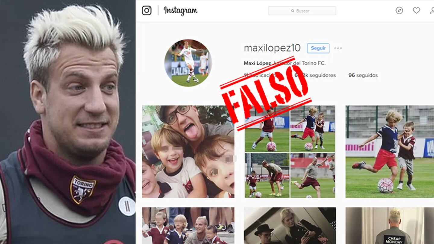 Maxi López no tiene redes sociales (Foto: web e Instagram)