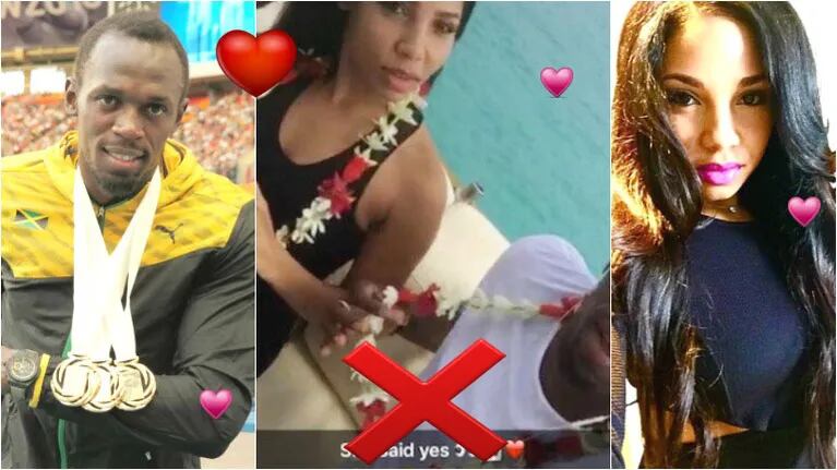 Usain Bolt se fue de vacaciones con su novia, pero no le propuso matrimonio como publicaron varios medios. (Fotos: archivo Web, Twitter e Instagram)