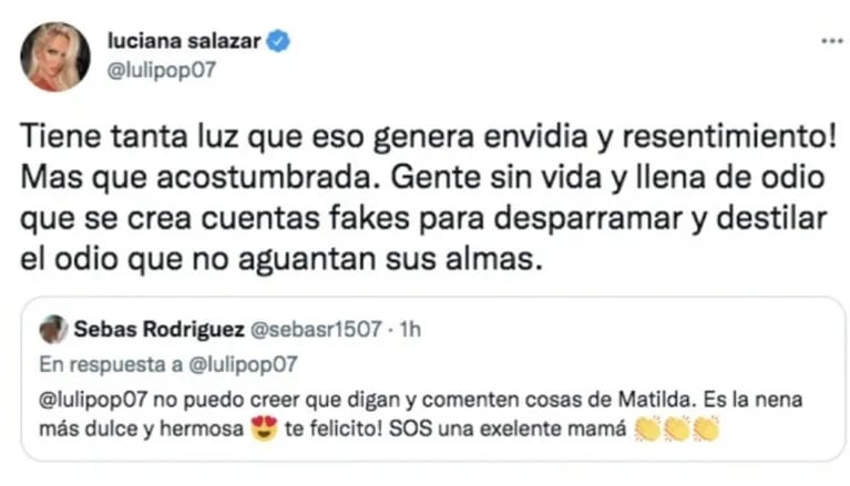 Luciana Salazar salió furiosa al cruce de quienes critican los looks de su hija Matilda: "Gente sin vida y llena de odio"