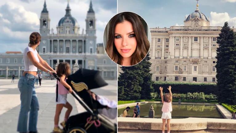 Las fotos de la China Suárez paseando con sus hijas por el Palacio Real de Madrid