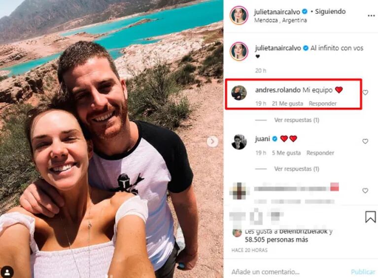 Las románticas y sensuales vacaciones de Julieta Nair Calvo con su novio en Mendoza: "Al infinito con vos"