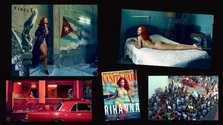 La provocativa producción de Rihanna en Cuba. (Foto: Vanity Fair)